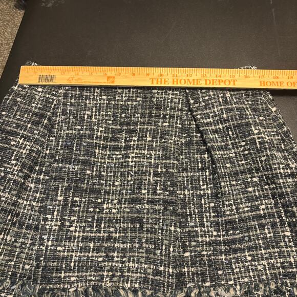 Brooks Brothers Wool Tweed Pleated Skirt Blue Green Mini Size 12 - Picture 3 of 8